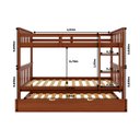 Ver imagem 4 de Beliche Triplo Solteiro de Madeira com Cama Auxliar