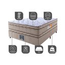 Ver imagem 3 de Cama Box Casal Colchão Ortofirm + Box 138x188x71 Double Face Espuma D33 Dourado