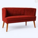 Ver imagem 2 de Sofá Namoradeira Confortável para Sala de Estar Tecido Veludo Luxo