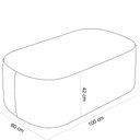 Ver imagem 5 de Puff Decorativo Orgânico para Living Quarto 100cm Doha W01 Couríssimo Canela - Lyam Decor