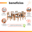 Ver imagem 6 de Conjunto Sala de Jantar Mesa Miami 1,60m 6 Cadeiras Santiago Dobuê