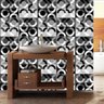 Papel Parede Círculos Geométrico Preto Branco Cinza Adesivo - 4