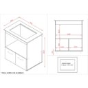 Ver imagem 3 de Balcão Cali para Cooktop 4 Bocas 2 Portas Cozinha Mb1 75cm
