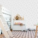 Ver imagem 4 de Papel Parede Branco Blocos 3d Adesivo Quarto Sala Decorativo