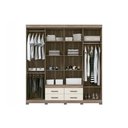 Ver imagem 4 de Guarda Roupa 8 Portas e 4 Gavetas C/ Espelho e Pés Nápoles Jatoba - Santos Andirá