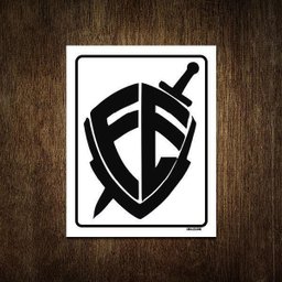 Placa Decorativa - Escudo Fé Gospel 27x35 - 1