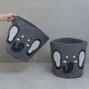 Ver imagem 6 de Kit 2 cestos organizadores infantis roupas e brinquedos elefante - Oikos