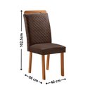 Ver imagem 3 de Mesa de Jantar Liz 180cm Tampo MDF Vidro Canto Copo com 6 Cadeiras Aline
