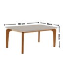 Ver imagem 4 de Mesa de Jantar Liz 180cm Tampo MDF Vidro Canto Copo com 6 Cadeiras Aline