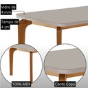 Ver imagem 6 de Mesa de Jantar Liz 180cm Tampo MDF Vidro Canto Copo com 6 Cadeiras Aline