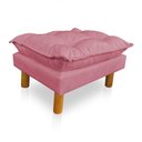 Ver imagem 3 de Kit Poltrona Amamentação Sara + Puff Suede Rosa Dal Poz Estofados