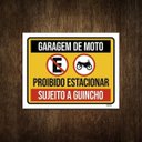 Ver imagem 1 de Placa de Sinalização Garagem Moto Proibido Estacionar 36x46