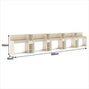 Ver imagem 5 de Conjunto de Escritório Smart 4 Livreiro e 5 Mesas 90cm - Off White e Cedro