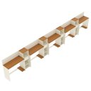 Ver imagem 6 de Conjunto de Escritório Smart 4 Livreiro e 5 Mesas 90cm - Off White e Cedro