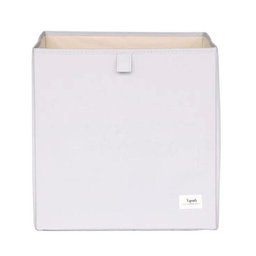 Cesto Organizador Quadrado Reciclado Solido Cinza - 3 Sprouts - 1