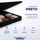 Ver imagem 5 de Cama Box Casal Suede + Colchão Airtech Molas Ensacadas Antares Ortobom 138x188x67 Preto