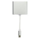 Ver imagem 4 de Adaptador Usb-c Multiporta com Usb, Hdmi e Usb-c Prata
