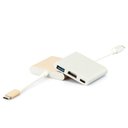 Ver imagem 2 de Adaptador Usb-c Multiporta com Usb, Hdmi e Usb-c Prata