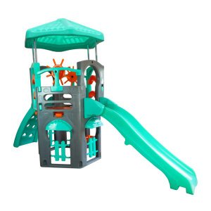 Playground Blue Spring Freso com Escorregador Infantil - Com Telhadinho