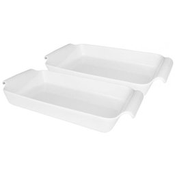 Kit 2 Travessas Refratárias Rasas Porcelana 33X18Cm Oxford - 1