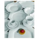 Ver imagem 3 de Estojo Com 6 Pratos Rasos Prisma Branca - Porcelana Schmidt