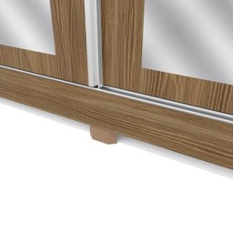 Guarda-roupa Casal 100% Mdf Kappesberg 3 Portas de Correr com Espelhos 8 Gavetas Nogueira - 3