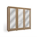 Ver imagem 4 de Guarda-roupa Casal 100% Mdf Kappesberg 3 Portas de Correr com Espelhos 8 Gavetas Nogueira