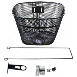 Cesta Para Bicicleta Aramada Preta Aro 26 - 1