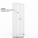 Ver imagem 3 de Armário Multiuso 2 Portas 4 Prateleiras Tecno Mobili - Branco