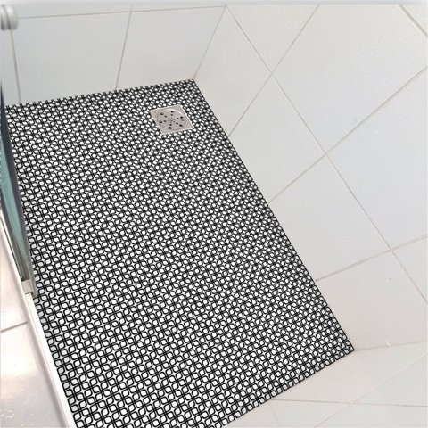 Adesivo Para Banheiro Box Ladrilho Contemporâneo Antiderrapante Lavável Colacomigo Adesivo piso box 