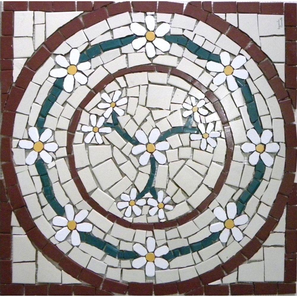 Mandala Mosaico Floral Venezia Cerâmico Quadrado