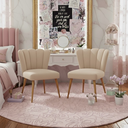 Ver imagem 2 de Kit 2 Poltronas Liz Ideal para Penteadeiras e Espaço Beauty Bege
