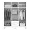 Guarda Roupa Casal Modena com Armario Multiuso Egito e Cômoda Cannes 1 Porta Teka Champanhe – Incorp - 3