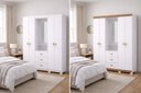 Ver imagem 2 de Guarda-roupa Capelinha Aurora C/ Espelho e Chave - Branco/camarim Flex Vila Rica