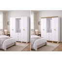 Ver imagem 2 de Guarda-roupa Capelinha Aurora C/ Espelho e Chave - Branco/camarim Flex Vila Rica