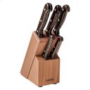 Ver imagem 3 de Jogo de Facas Tramontina Polywood Lâmina Inox Cabo Madeira Tratada Castanho C/suporte Madeira 6pçs