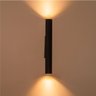 Arandela Tubo Cilindro Preto 30cm 2 Fachos P/ 2 Mr11 St2773 - 5