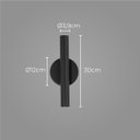 Ver imagem 3 de Arandela Tubo Cilindro Preto 30cm 2 Fachos P/ 2 Mr11 St2773