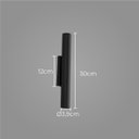 Ver imagem 2 de Arandela Tubo Cilindro Preto 30cm 2 Fachos P/ 2 Mr11 St2773