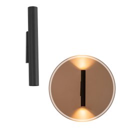 Arandela Tubo Cilindro Preto 30cm 2 Fachos P/ 2 Mr11 St2773 - 6