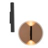 Arandela Tubo Cilindro Preto 30cm 2 Fachos P/ 2 Mr11 St2773 - 6