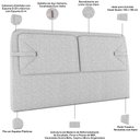 Ver imagem 4 de Cabeceira Cama Box Queen Estofada 160cm Mali P05 Linho Cinza Claro - Lyam Decor