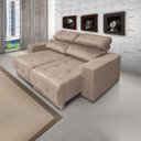 Ver imagem 3 de Sofá Retrátil Reclinável 3 Lugares Tecido Veludo Choco Choco