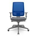 Ver imagem 1 de Cadeira Brizza Diretor Grafite Tela Azul Assento Concept Granito Base Autocompensador Piramidal -