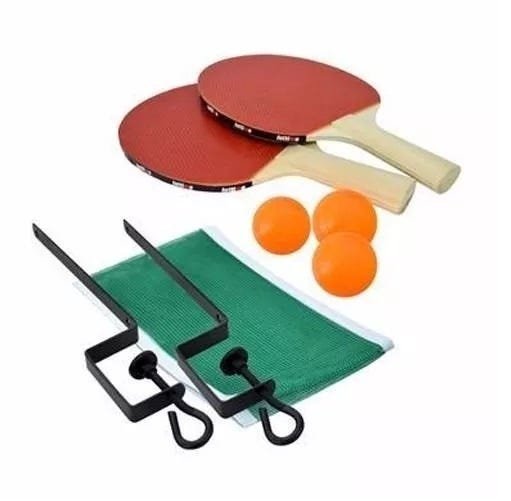 Kit ping pong tênis de mesa raquetes rede bolinhas completo - 2