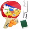 Kit ping pong tênis de mesa raquetes rede bolinhas completo - 3