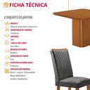 Ver imagem 7 de Mesa de Jantar Eloise Lira 4 Lugares Quadrada MDF 90cm Grafite Moderna