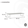 Suporte Auxiliar para Monitor Pés em Aço Criare Canela - 7