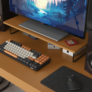 Suporte Auxiliar para Monitor Pés em Aço Criare Canela