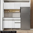 Ver imagem 3 de Armário de Cozinha 3 Peças Balcão sem Tampo 150cm Lina12 K02 Supremo/Freijó - Mpozenato